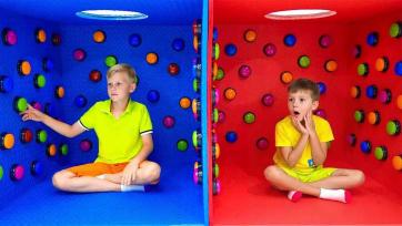 Color Button Adventure in the Playhouse - Fun Choices and Big Reactions